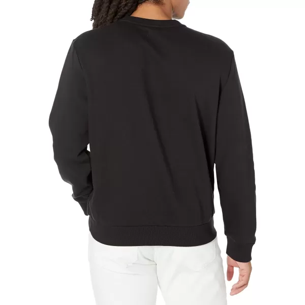 Calvin Klein Mens Monogram Logo Fleece Crewneck SweatshirtBlack Beauty