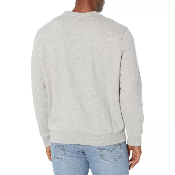 Calvin Klein Mens Monogram Logo Fleece Crewneck SweatshirtHeroic Grey Heather