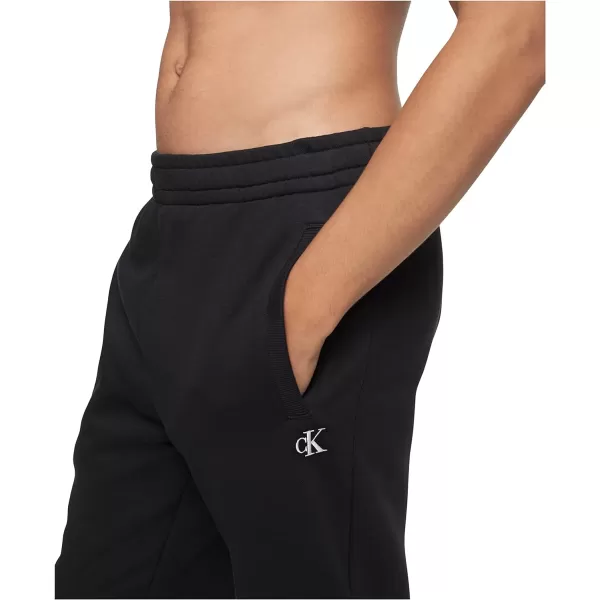 Calvin Klein Mens Monogram Logo Fleece JoggersBlack Beauty