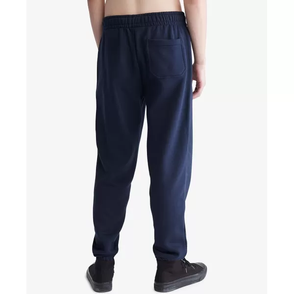 Calvin Klein Mens Monogram Logo Fleece JoggersDark Sapphire