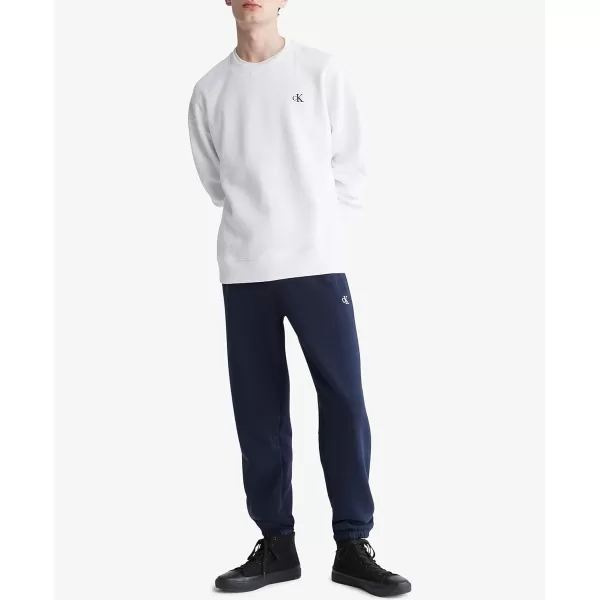 Calvin Klein Mens Monogram Logo Fleece JoggersDark Sapphire