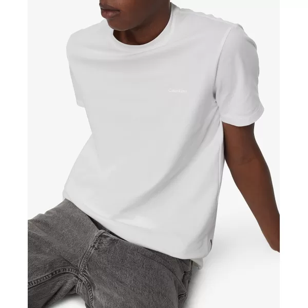 Calvin Klein Mens Move Tech Pique TShirtBrilliant White