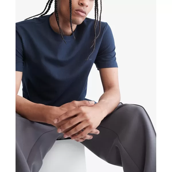 Calvin Klein Mens Move Tech Pique TShirtDark Sapphire