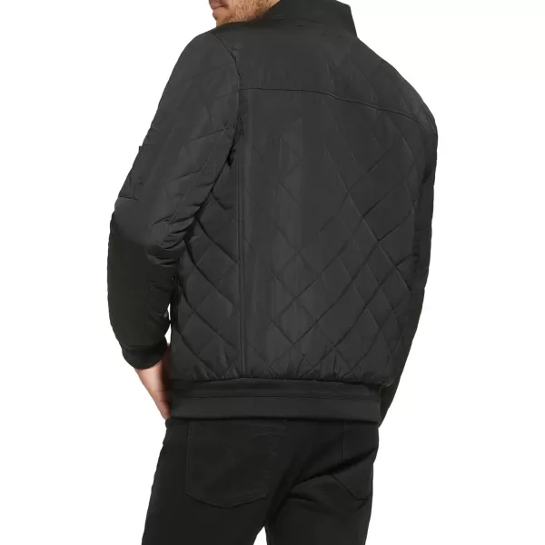 Calvin Klein Mens Quilted Zipper Detail Flight JacketBlack