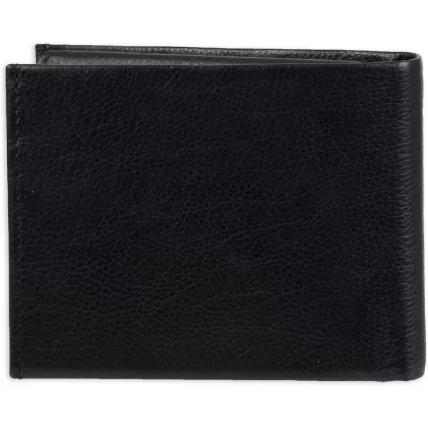 Calvin Klein Mens RFID Leather Minimalist Bifold WalletBlack Passcase Individual Wallet