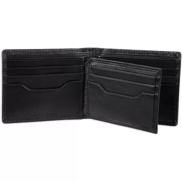 Calvin Klein Mens RFID Leather Minimalist Bifold WalletBlack Slimfold Individual Wallet