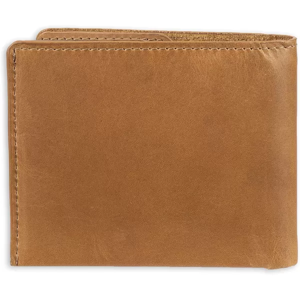 Calvin Klein Mens RFID Leather Minimalist Bifold WalletTan Slimfold Individual Wallet