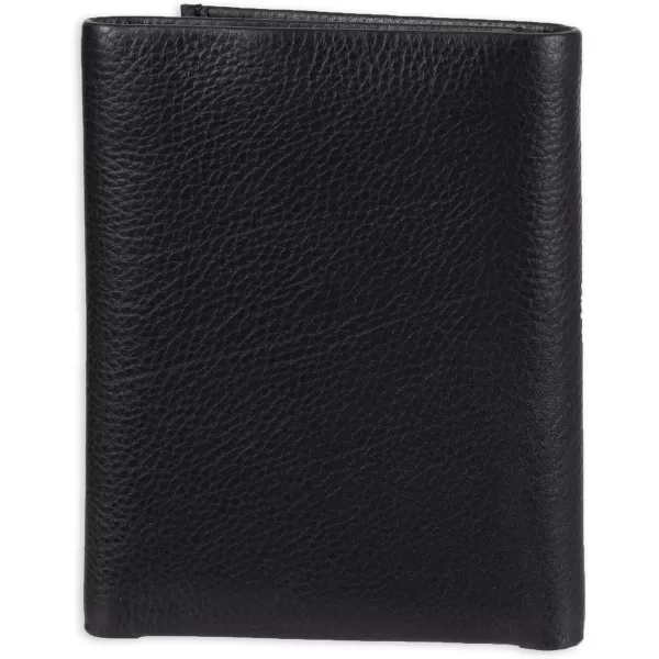 Calvin Klein Mens RFID Slim Minimalist Leather Trifold WalletBlack