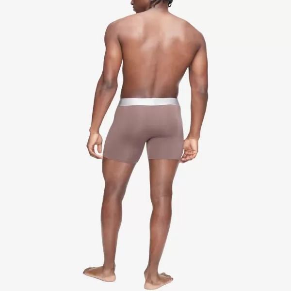 Calvin Klein Mens Reconsidered Steel Micro 3Pack Boxer BriefBig City Tan Berry Sangria Black