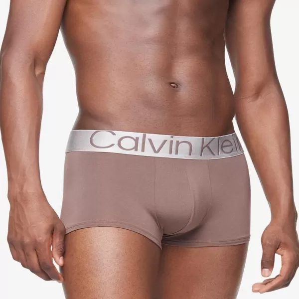 Calvin Klein Mens Reconsidered Steel Micro 3Pack TrunkBig City Tan Berry Sangria Black