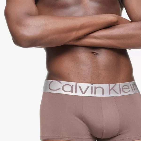 Calvin Klein Mens Reconsidered Steel Micro 3Pack TrunkBig City Tan Berry Sangria Black