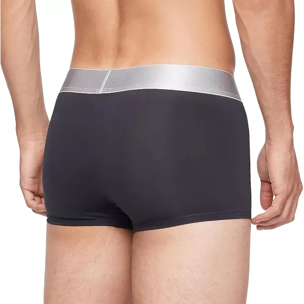 Calvin Klein Mens Reconsidered Steel Micro 3Pack TrunkBlackDark SlateCrushed Berry