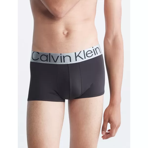 Calvin Klein Mens Reconsidered Steel Micro 3Pack TrunkSnow Cone Natural Gray Black