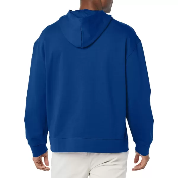 Calvin Klein Mens Relaxed Fit Logo French Terry HoodieBlue Herald