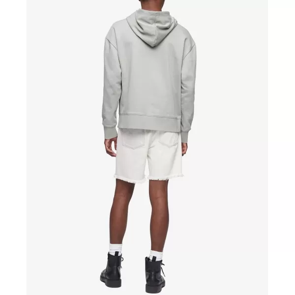 Calvin Klein Mens Relaxed Fit Logo French Terry HoodieShadow