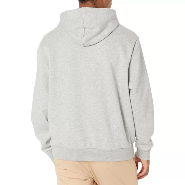 Calvin Klein Mens Relaxed Fit Monogram Logo Fleece HoodieHeroic Grey Heather