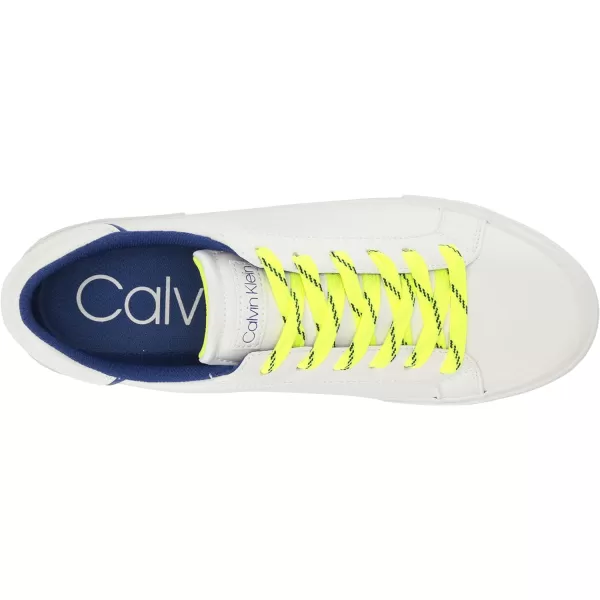 Calvin Klein Mens Reon BootsWhiteBlueNeon Yellow 142