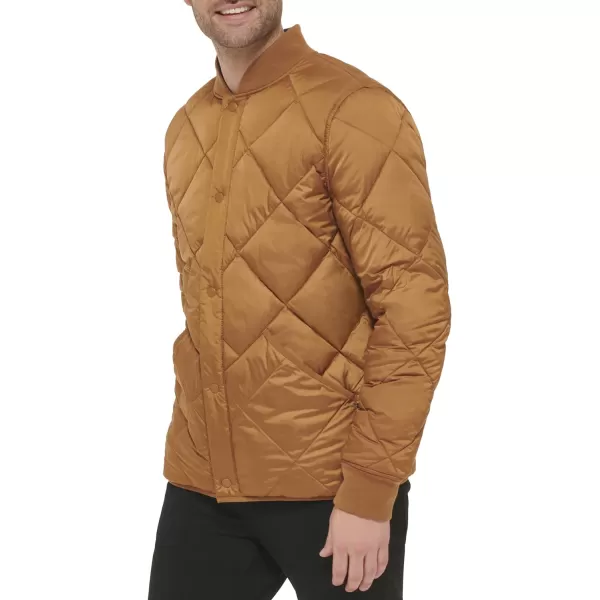 Calvin Klein Mens Reversible Diamond Quilted JacketKhaki