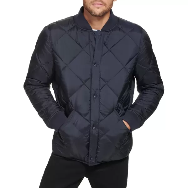 Calvin Klein Mens Reversible Diamond Quilted JacketTrue Navy