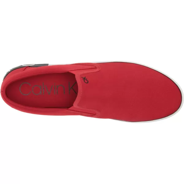 Calvin Klein Mens Ryor SneakerChili Pepper Red Canvas 600