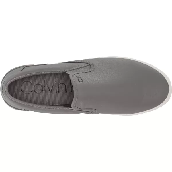 Calvin Klein Mens Ryor SneakerGrey Leather 030