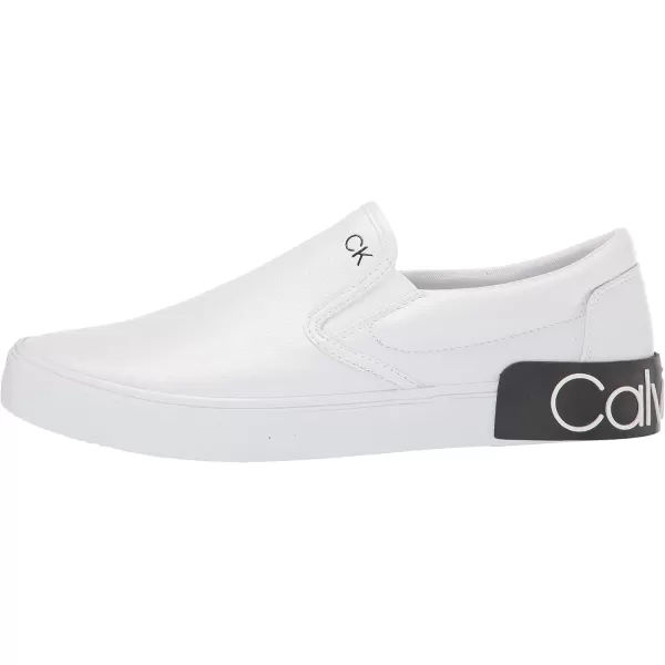 Calvin Klein Mens Ryor SneakerWhite Tumbled Leather 143