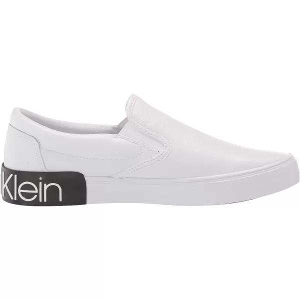 Calvin Klein Mens Ryor SneakerWhite Tumbled Leather 143