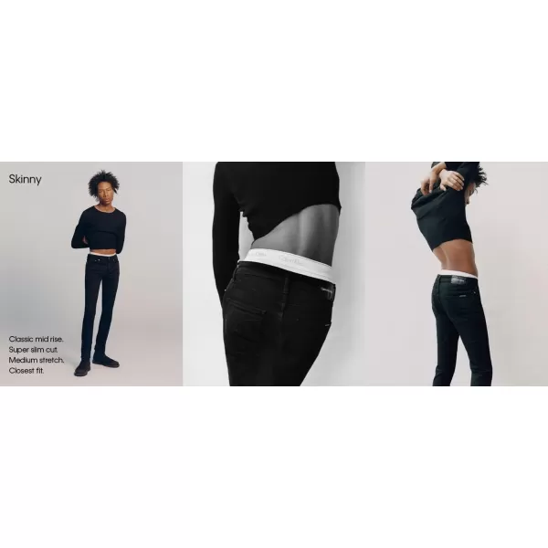 Calvin Klein Mens Skinny Fit JeansBoston Blue Black