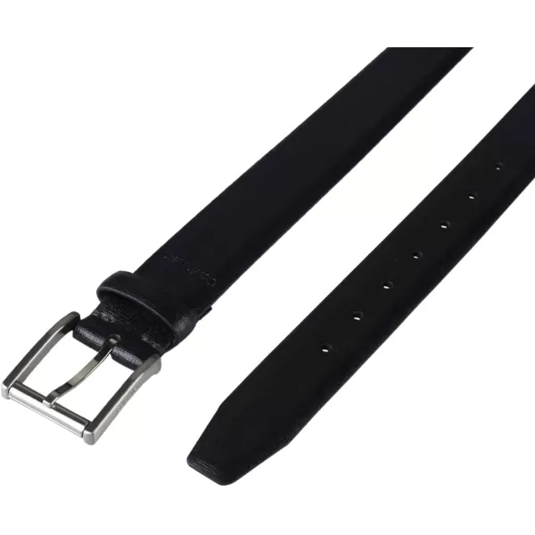 Calvin Klein Mens Sleek Modern Dress BeltBlack Embossed