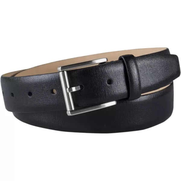 Calvin Klein Mens Sleek Modern Dress BeltBlack Embossed