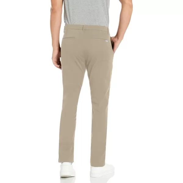 Calvin Klein Mens Slim Fit Infinite Flex ChinosPlaza Taupe