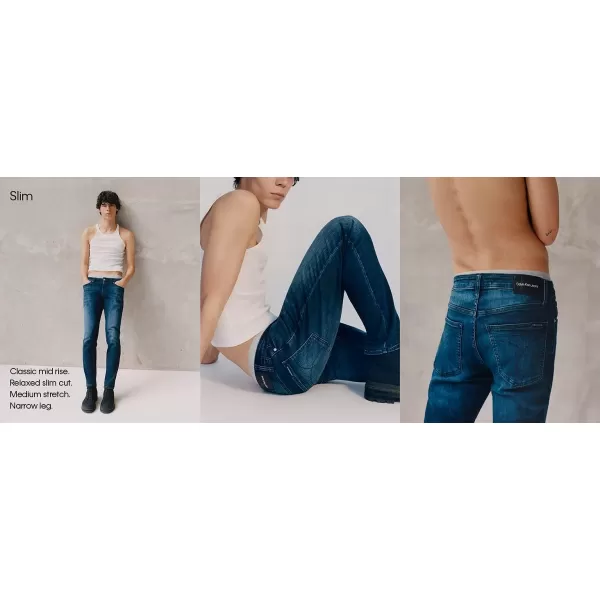 Calvin Klein Mens Slim Fit JeanEuphoria Grey Blue