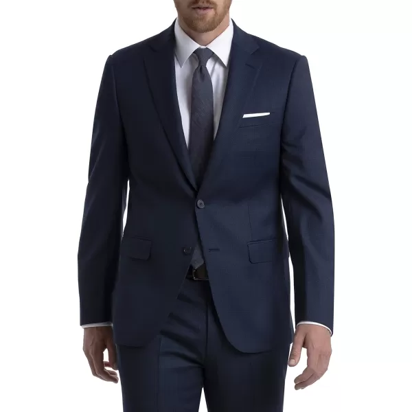 Calvin Klein Mens Slim Fit Suit SeparatesSuit Jacket BlueCharcoal Birdseye