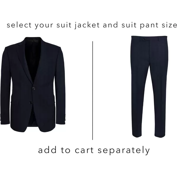 Calvin Klein Mens Slim Fit Suit SeparatesSuit Pants BlueCharcoal Birdseye