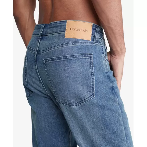 Calvin Klein Mens Slim High Stretch JeansChipped Blue