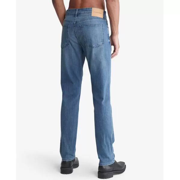 Calvin Klein Mens Slim High Stretch JeansChipped Blue