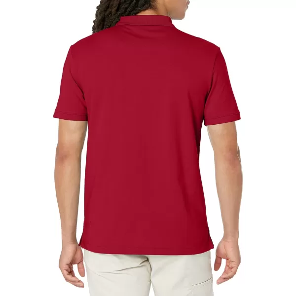 Calvin Klein Mens Smooth Cotton Monogram Logo Polo ShirtRed Carpet