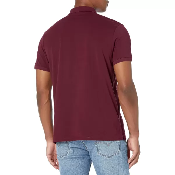 Calvin Klein Mens Smooth Cotton Monogram Logo Polo ShirtTawny Port