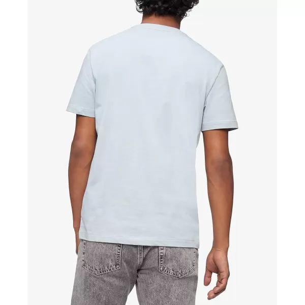 Calvin Klein Mens Smooth Cotton Solid Crewneck TShirtDove Blue