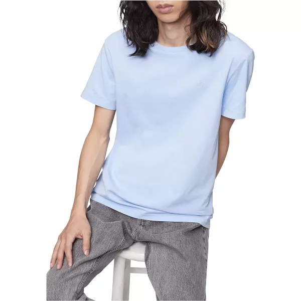 Calvin Klein Mens Smooth Cotton Solid Crewneck TShirtSerenity