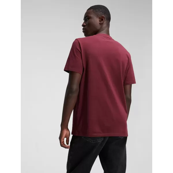 Calvin Klein Mens Smooth Cotton Solid Crewneck TShirtTawny Port