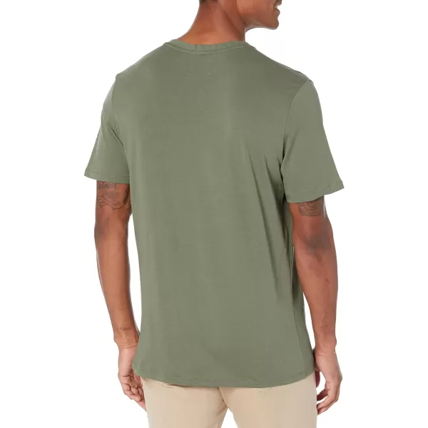 Calvin Klein Mens Smooth Cotton Solid VNeck TShirtShadow