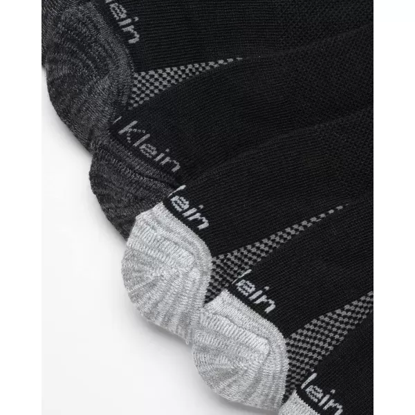 Calvin Klein Mens Socks  Athletic Cushioned High Quarter Cut Socks 6 PackBlack