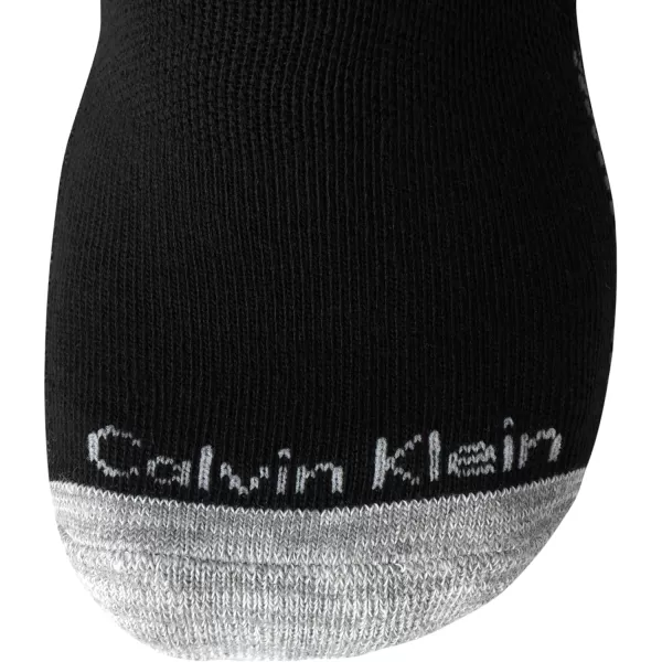 Calvin Klein Mens Socks  Athletic Cushioned High Quarter Cut Socks 6 PackBlack