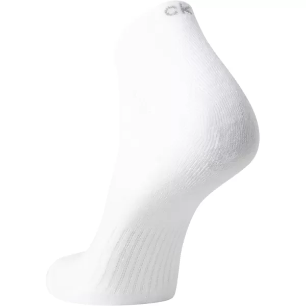 Calvin Klein Mens Socks  Athletic Cushioned Quarter Cut Ankle Socks 12 PackAll White