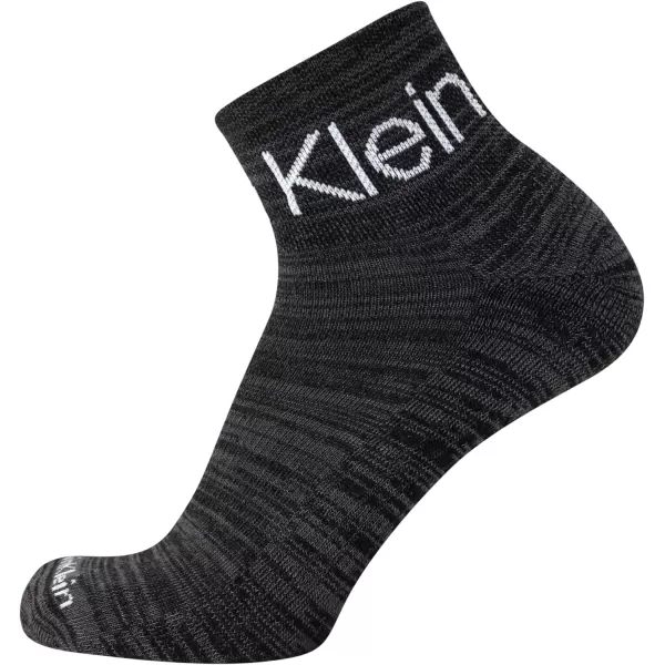 Calvin Klein Mens Socks  Athletic Cushioned Quarter Cut Ankle Socks 12 PackBlackGrey Multi