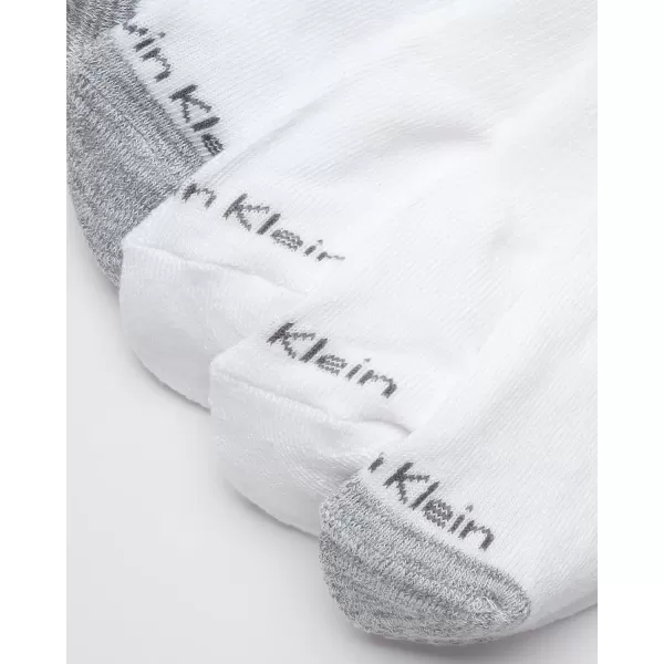 Calvin Klein Mens Socks  Athletic Cushioned Quarter Cut Ankle Socks 12 PackWhite Assorted