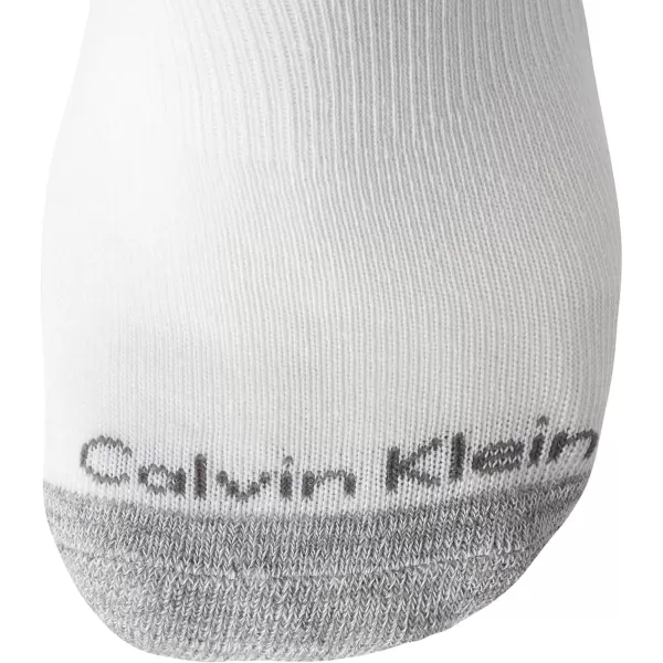 Calvin Klein Mens Socks  Athletic Cushioned Quarter Cut Ankle Socks 12 PackWhite Assorted