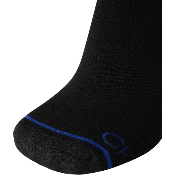 Calvin Klein Mens Socks  Athletic Cushioned Quarter Cut Socks 6 PackBlack Assorted