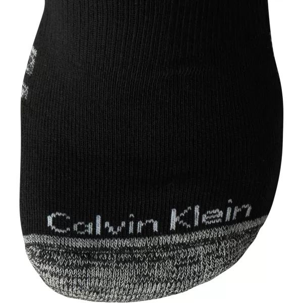 Calvin Klein Mens Socks  Athletic Cushioned Quarter Cut Socks 6 PackBlackGrey